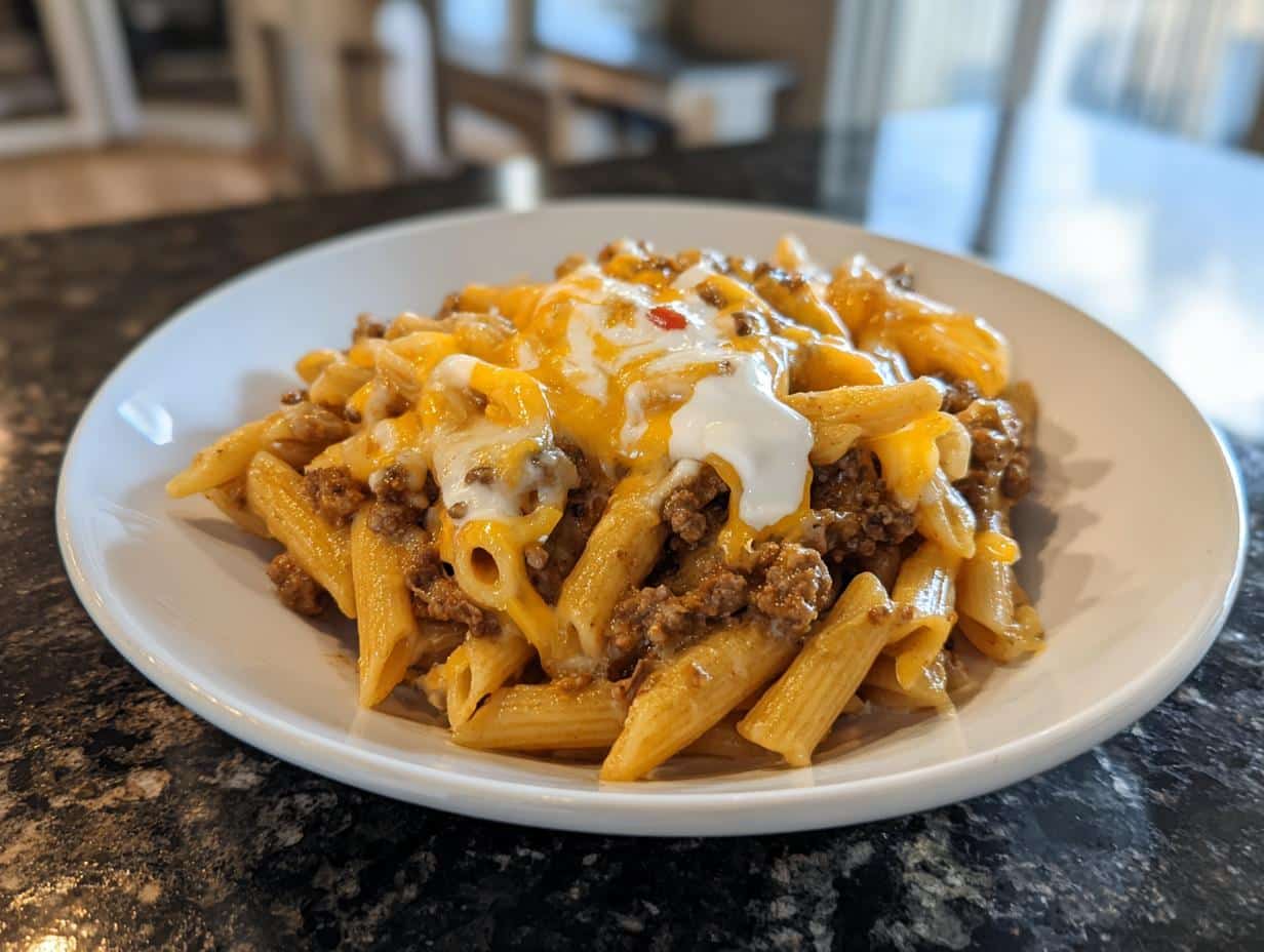 25-Minute Creamy Cheesy Taco Pasta Your Family Will Crave