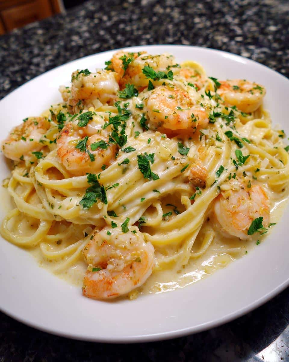 Creamy Garlic Shrimp Pasta - detail 1