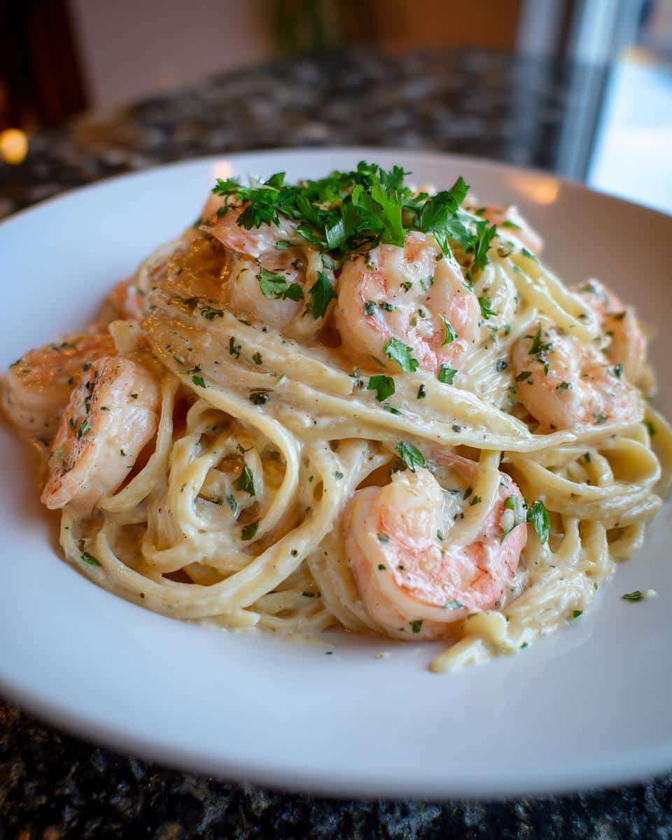 Creamy Garlic Shrimp Pasta - detail 2