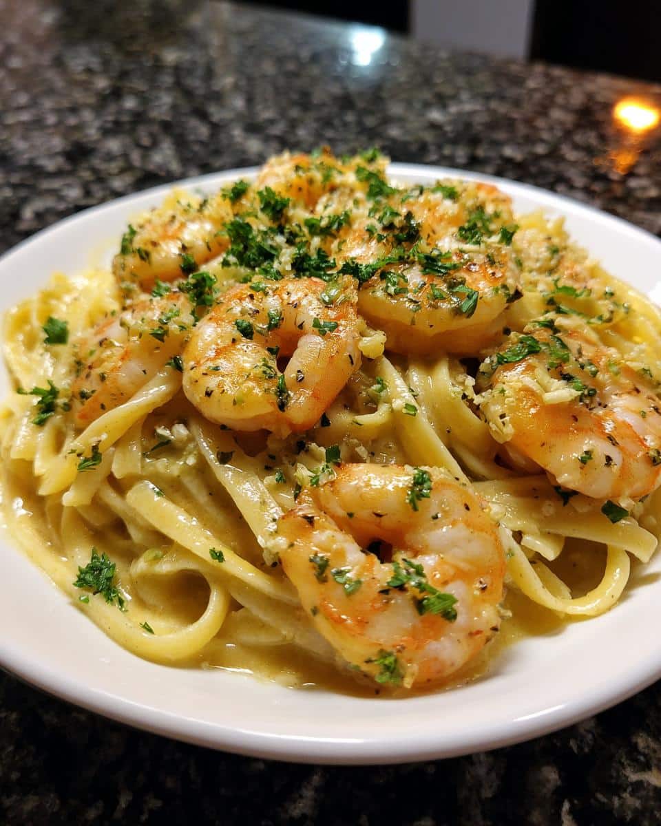 Creamy Garlic Shrimp Pasta - detail 3