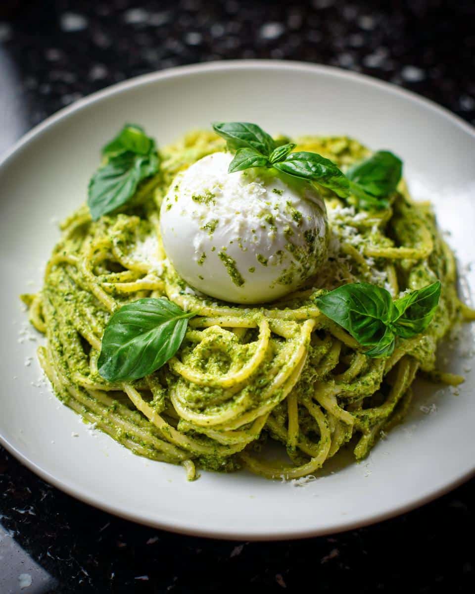 Creamy Pesto Pasta with Burrata - detail 3