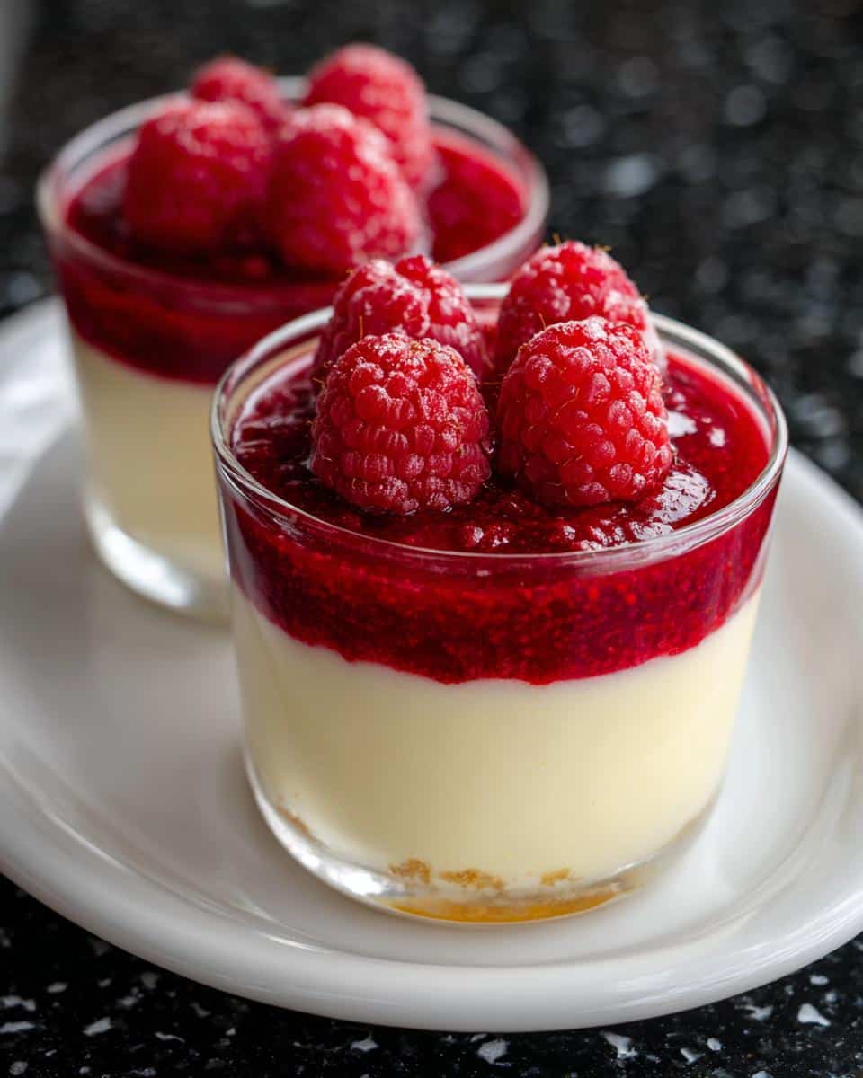 Creamy Raspberry Pudding Cups - detail 3