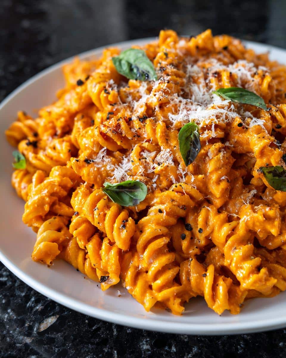Creamy Roasted Red Pepper Pasta - detail 4