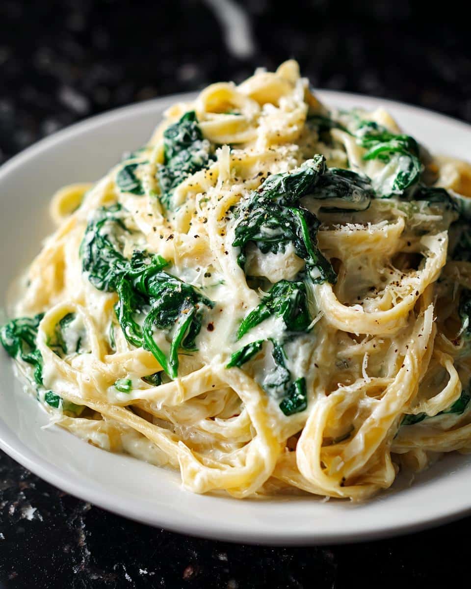 Creamy Spinach Alfredo Pasta - detail 1