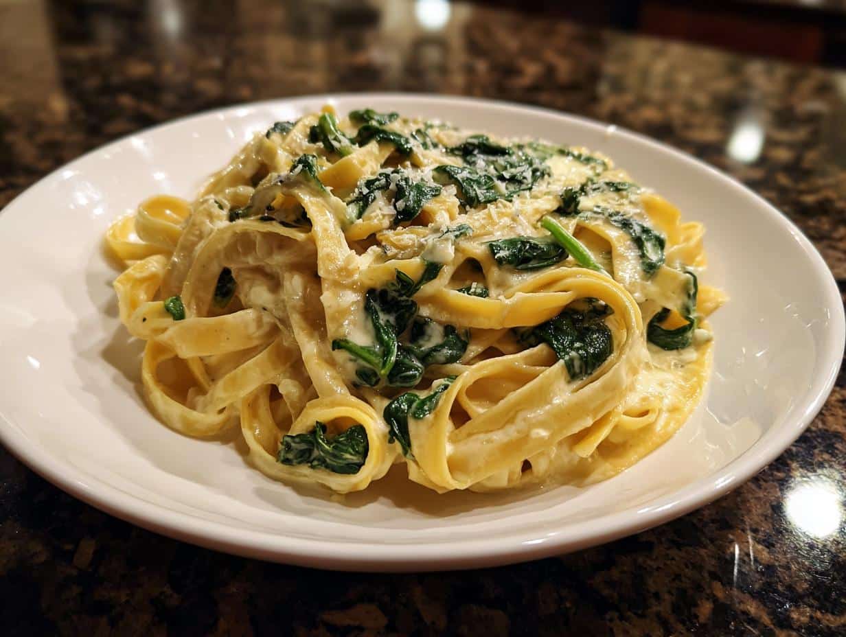Creamy Spinach Alfredo Pasta