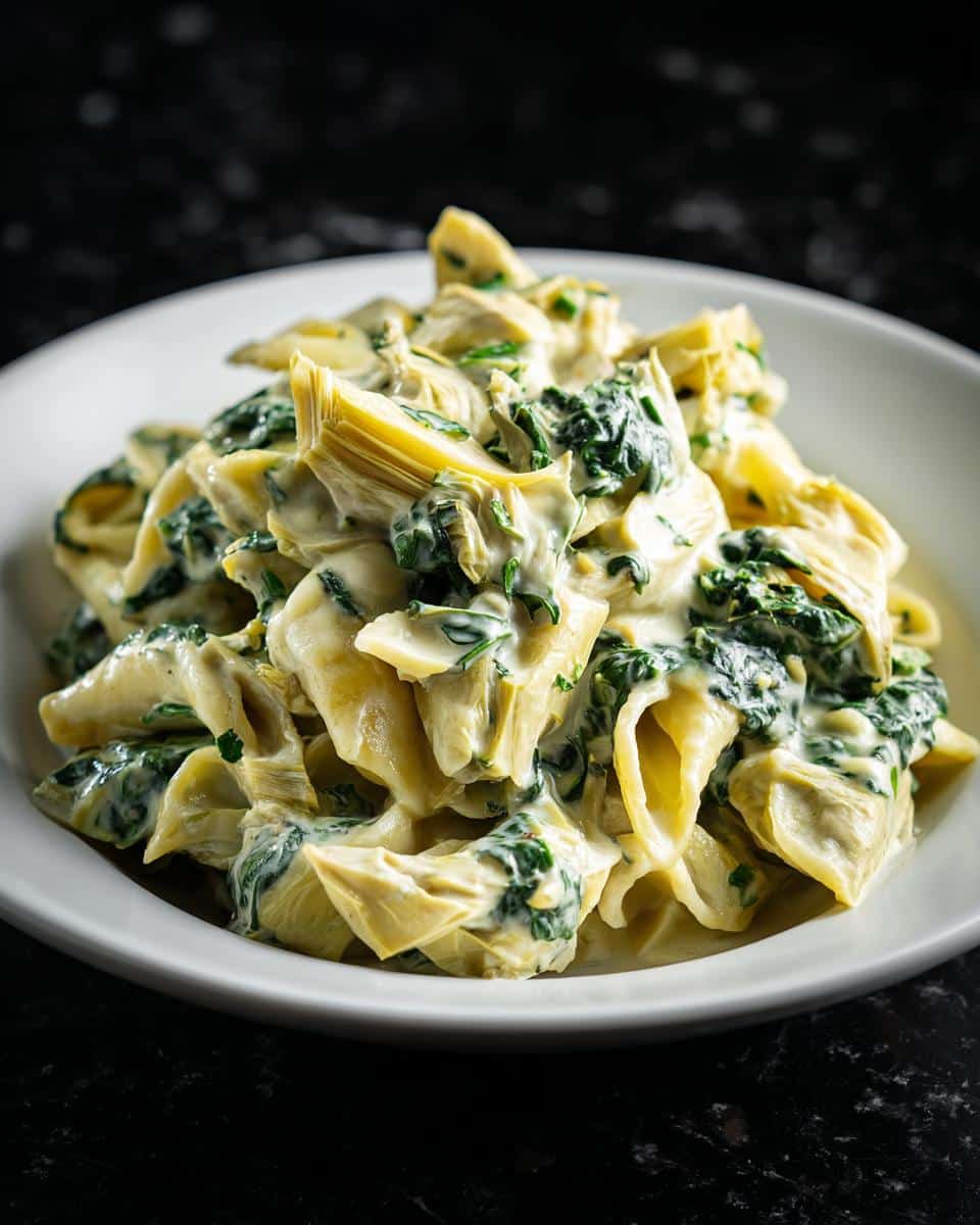 Creamy Spinach Artichoke Pasta - detail 2