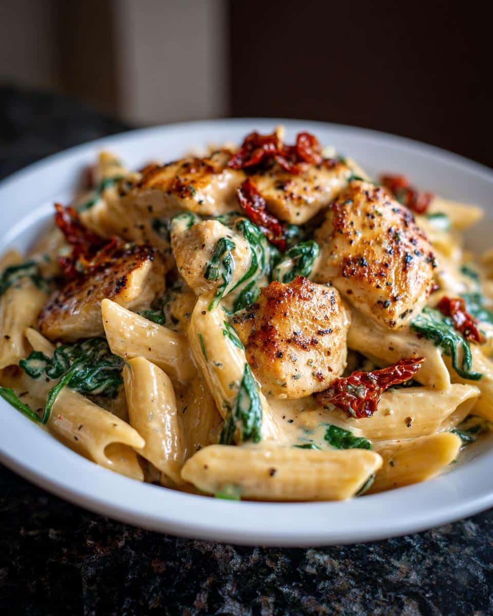 Creamy Tuscan Chicken Pasta - detail 2