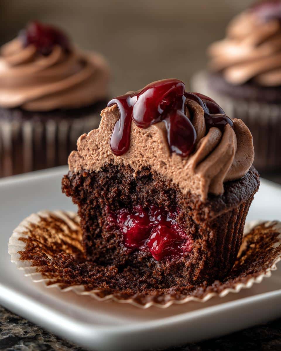 Cupid’s Cherry Chocolate Cupcakes - detail 2
