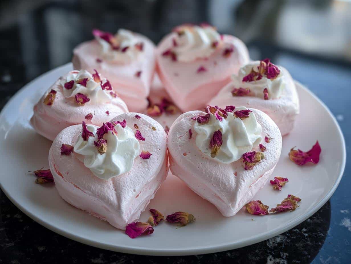 5 Irresistible Edible Rose Pavlova Hearts for Valentine’s Day