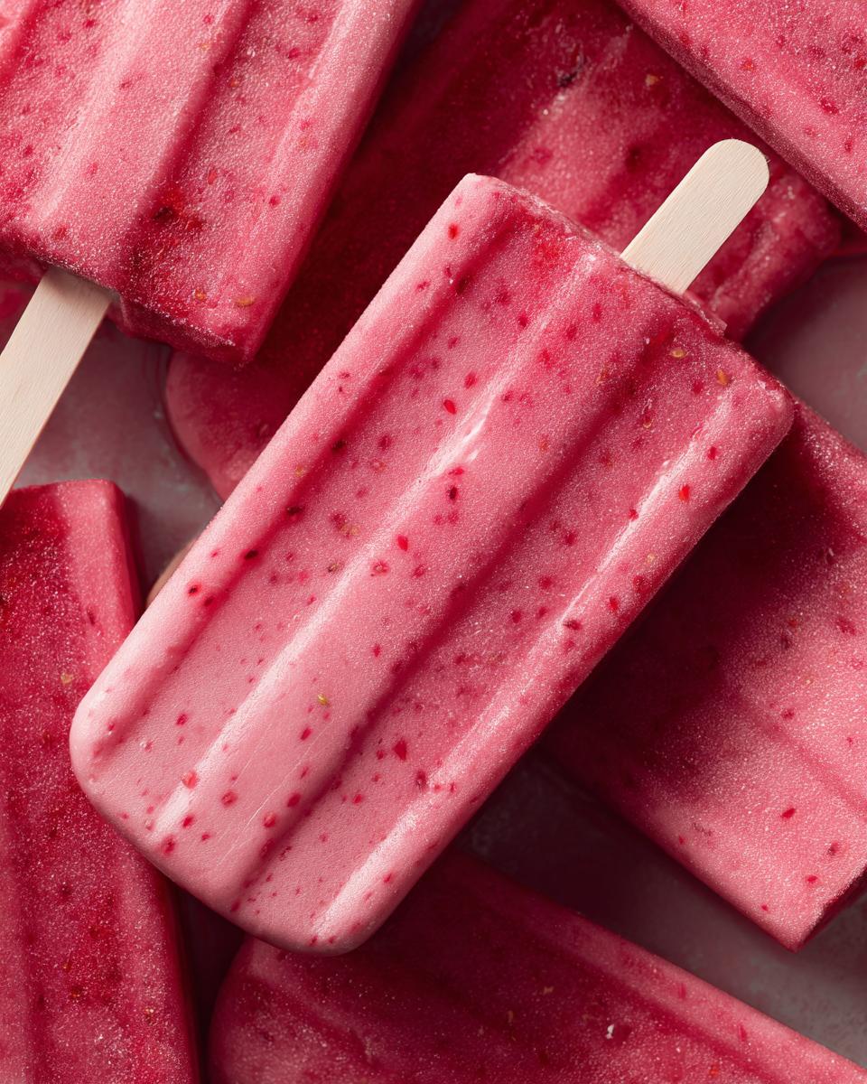 Frozen Yogurt Strawberry Lollies - detail 1