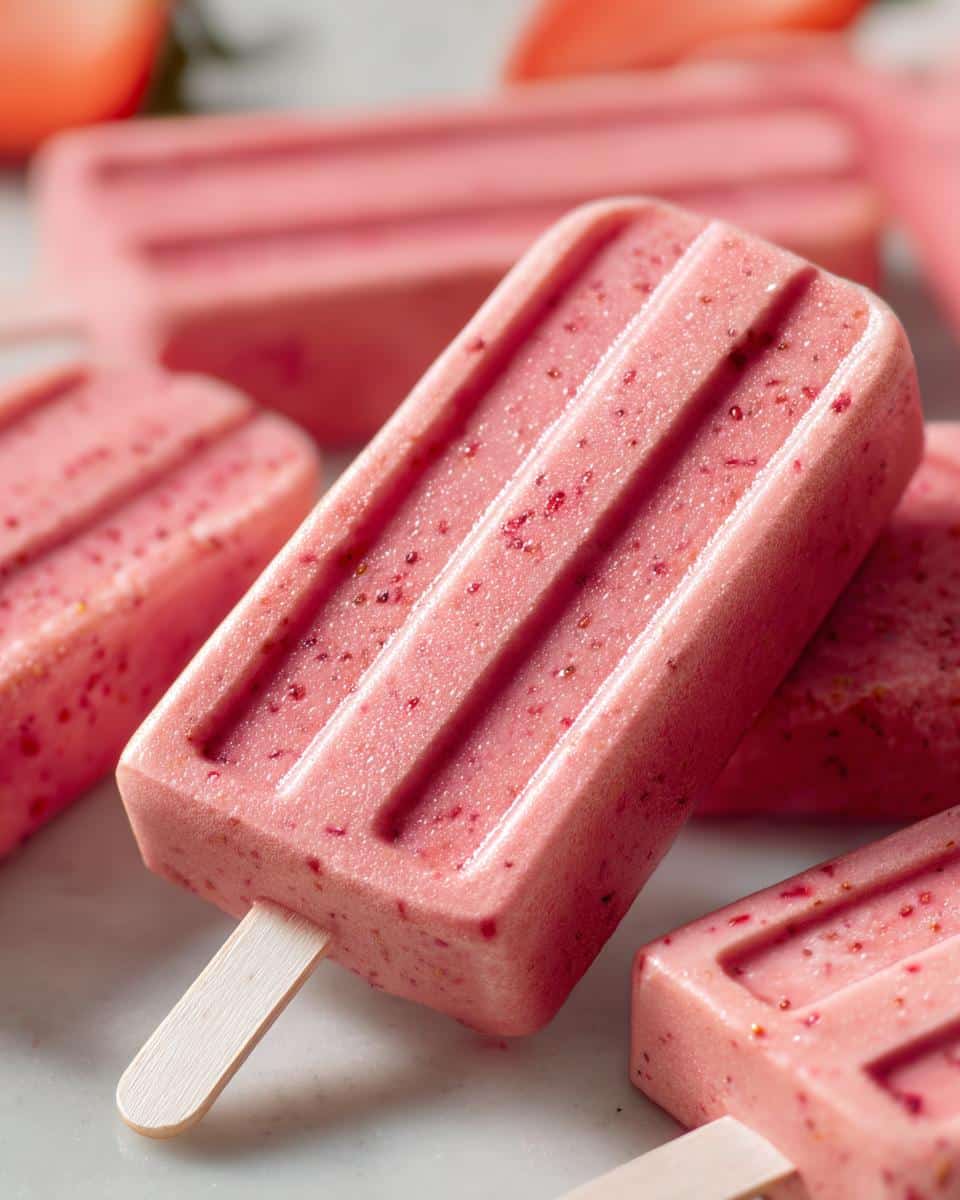 Frozen Yogurt Strawberry Lollies - detail 2