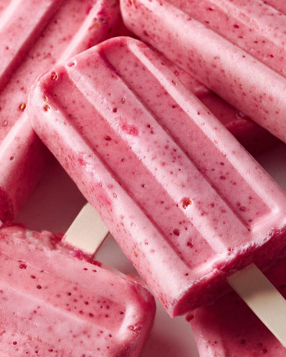 Frozen Yogurt Strawberry Lollies - detail 3