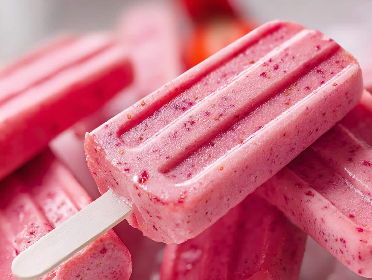 3-Ingredient Frozen Yogurt Strawberry Lollies: Blissful Bites!