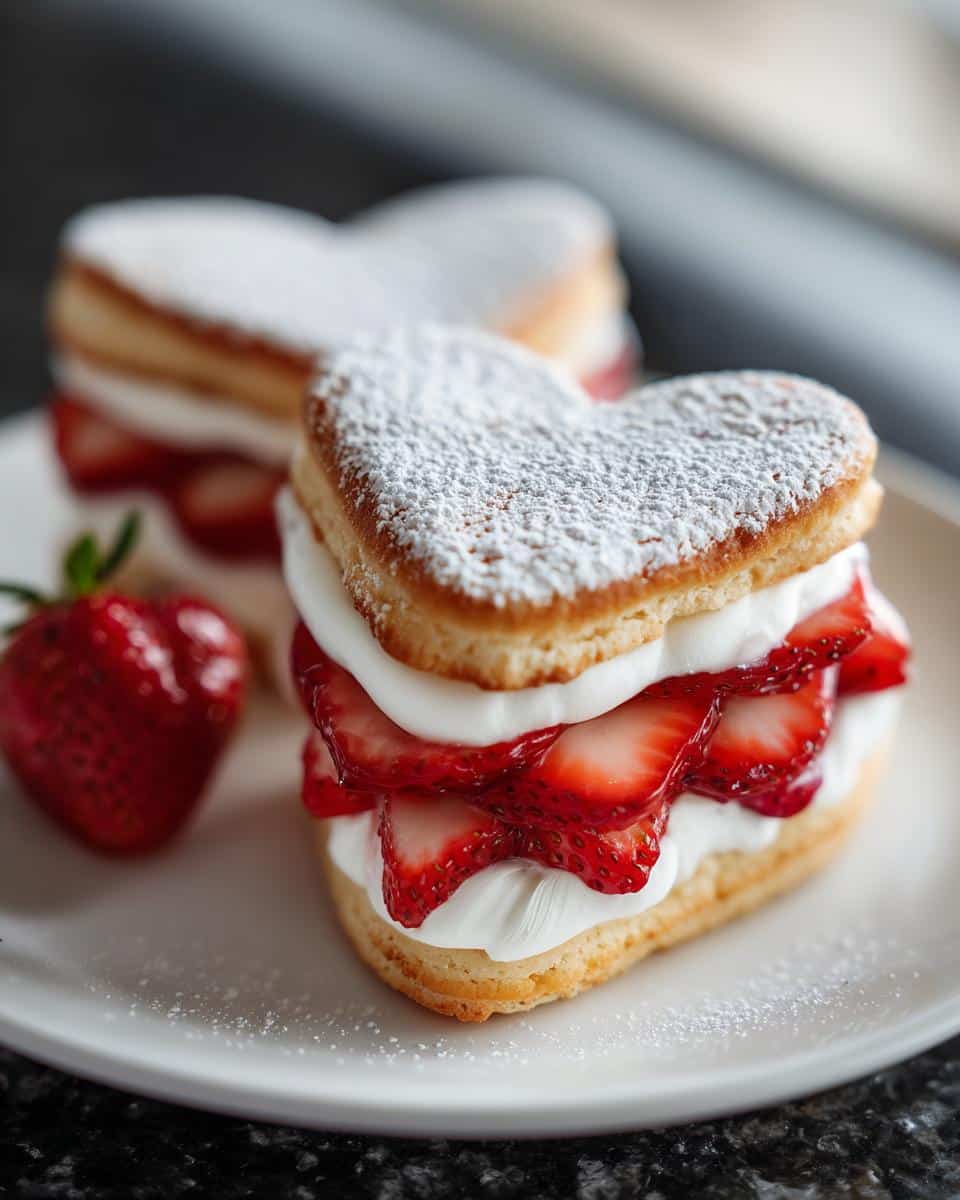 Heart-Shaped Strawberry Shortcakes - detail 1