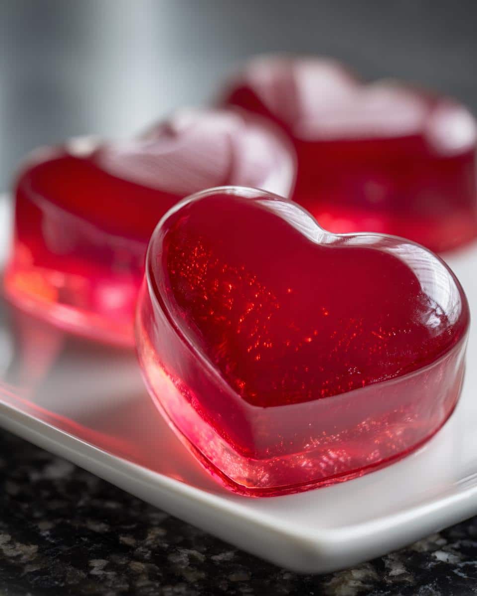 Hibiscus Heart Gelatin Cups - detail 1