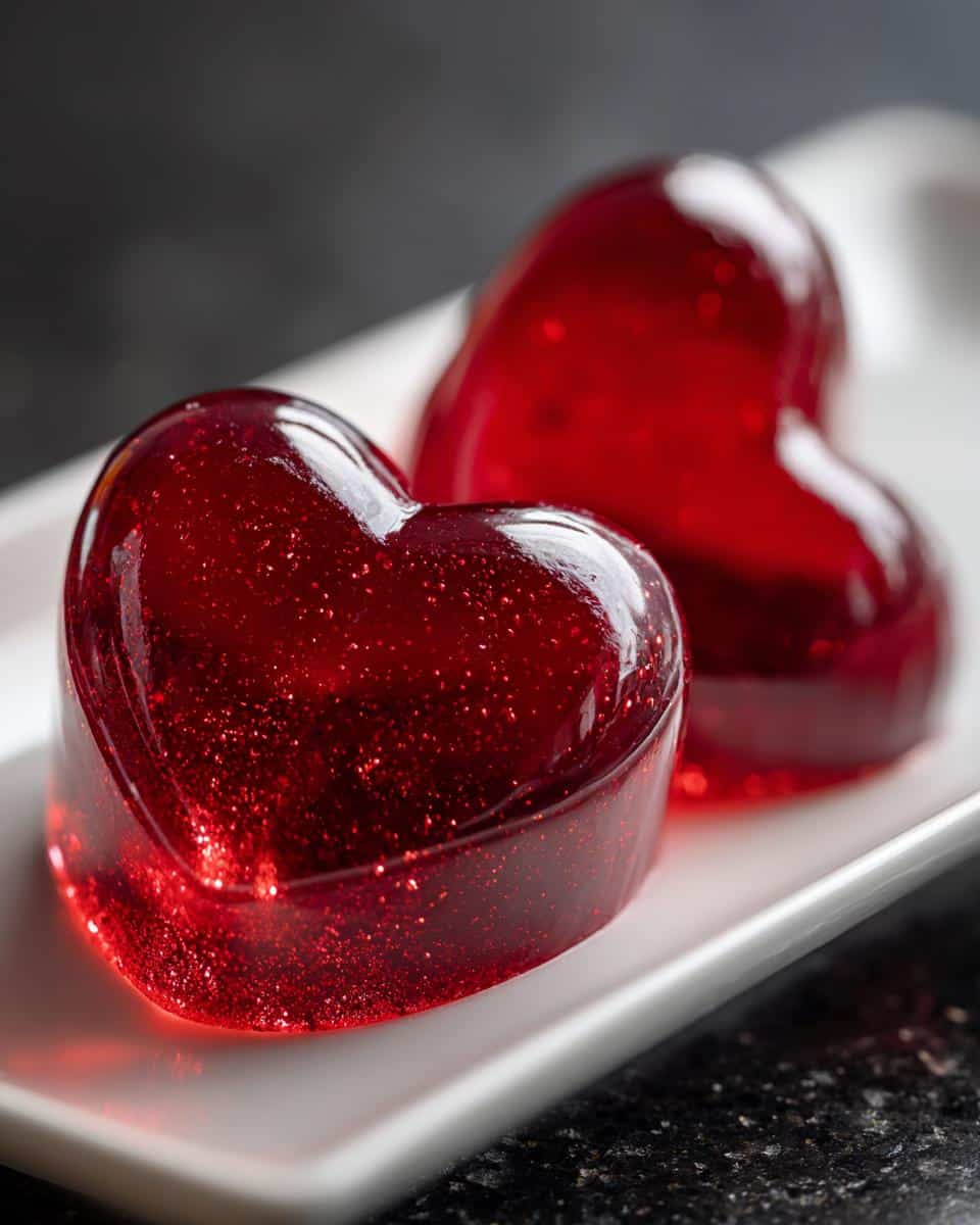 Hibiscus Heart Gelatin Cups - detail 2