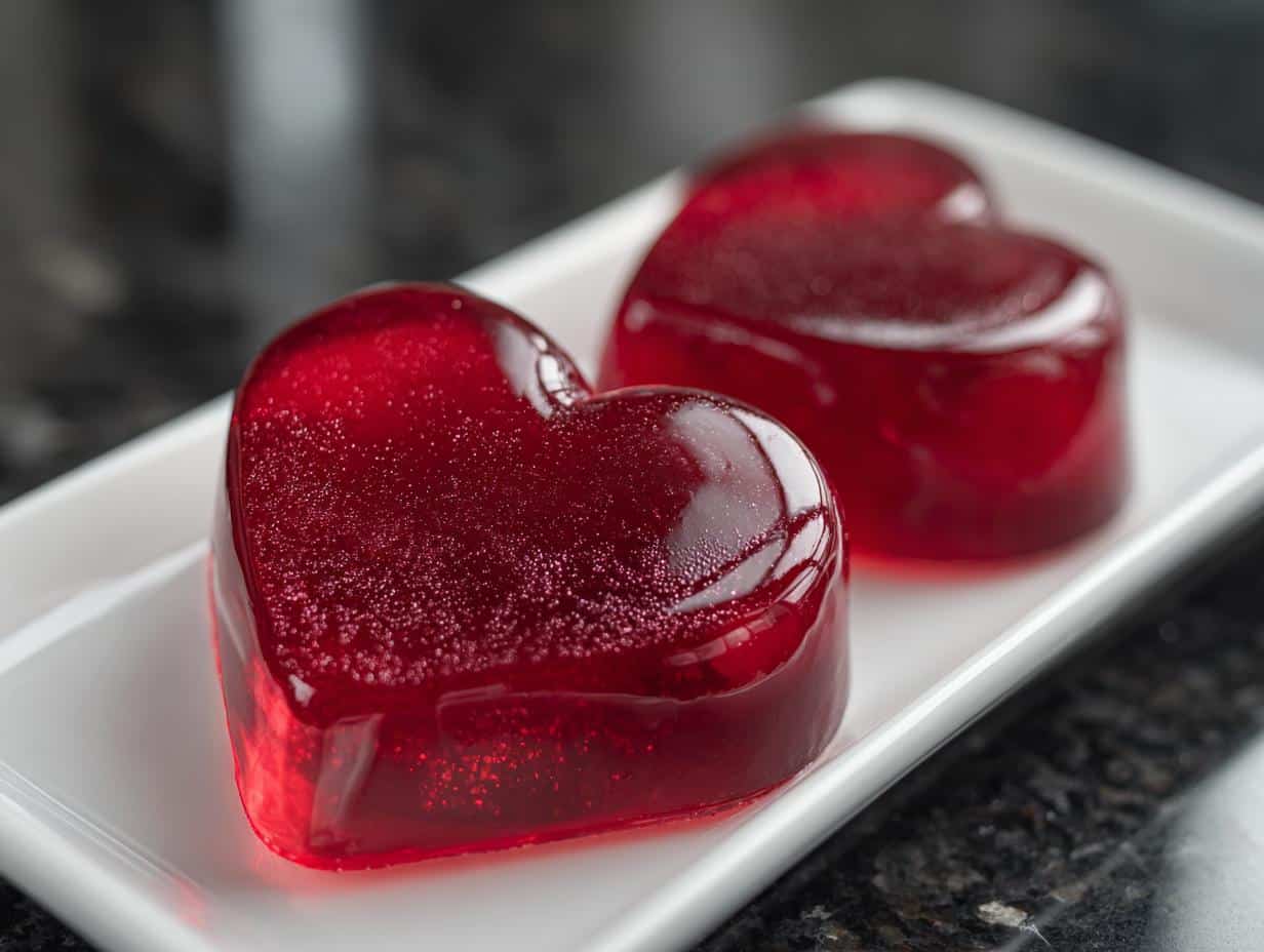3-Ingredient Hibiscus Heart Gelatin Cups, Irresistible Valentine Treats