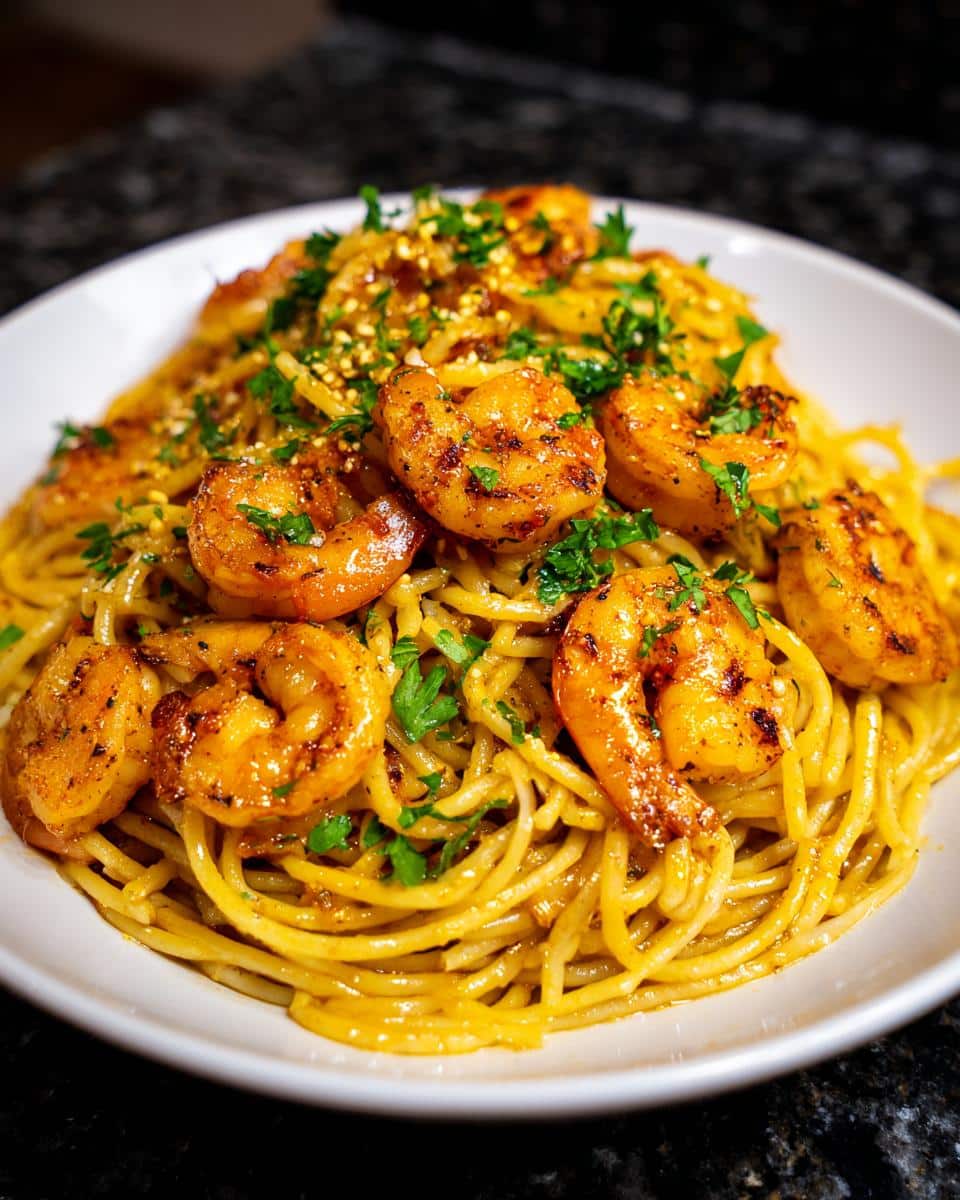 Honey Butter Garlic Shrimp Pasta - detail 1