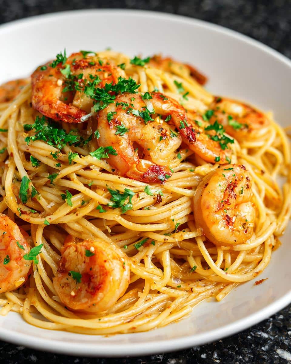 Honey Butter Garlic Shrimp Pasta - detail 2