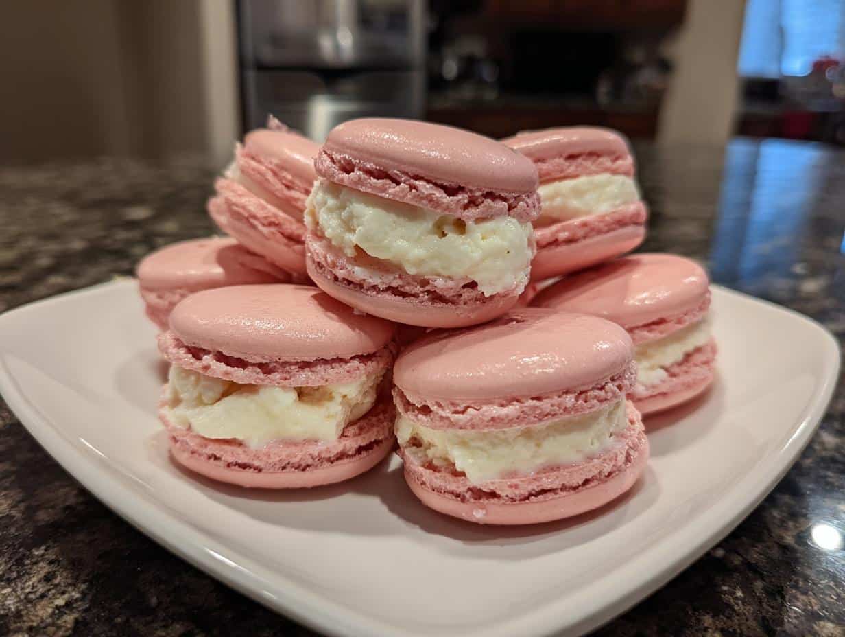 Indulgent 3-Ingredient Macaron Ice Cream Sandwiches