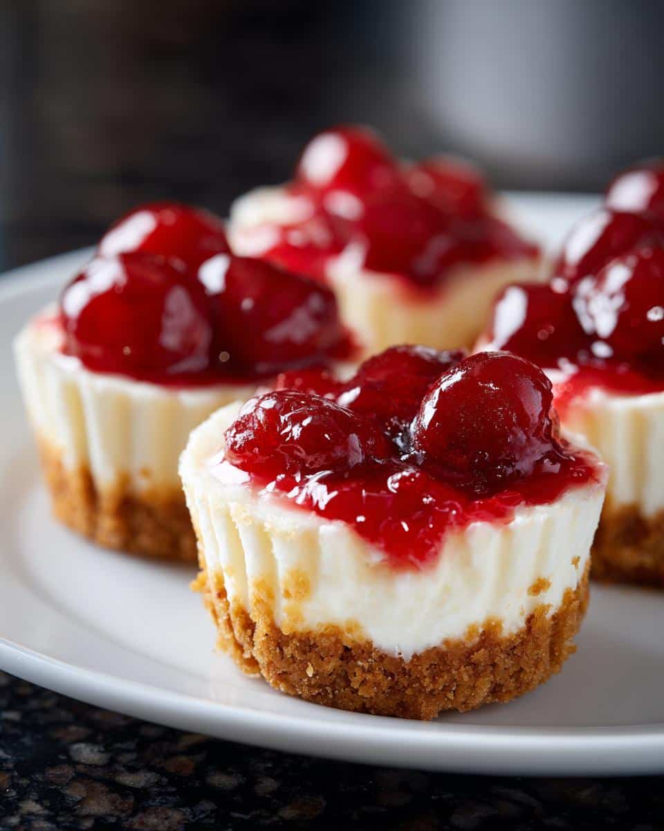 Mini Cherry Cheesecake Cups - detail 1