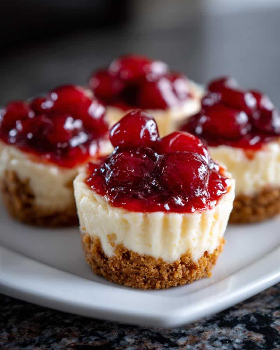 Mini Cherry Cheesecake Cups - detail 2