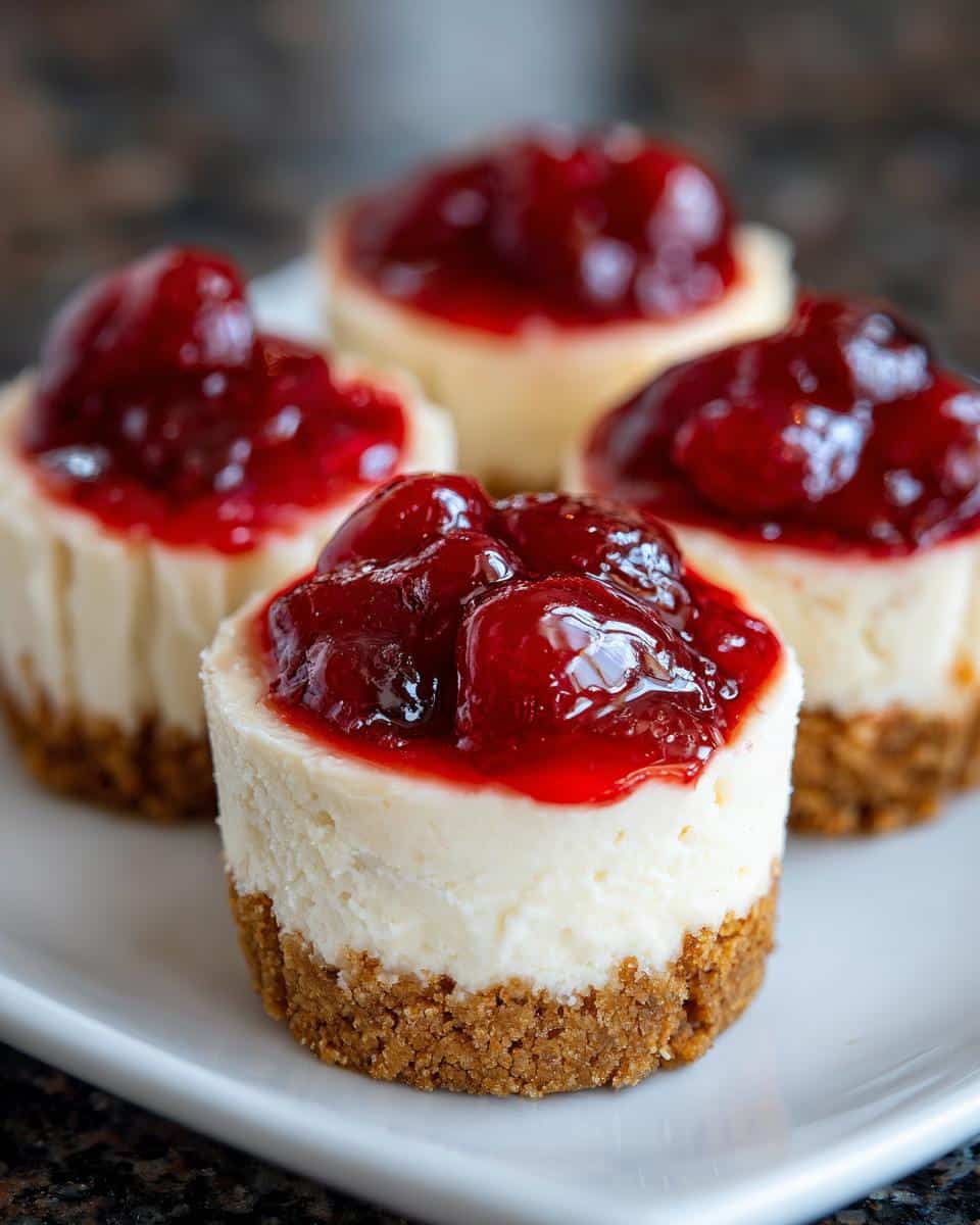 Mini Cherry Cheesecake Cups - detail 3