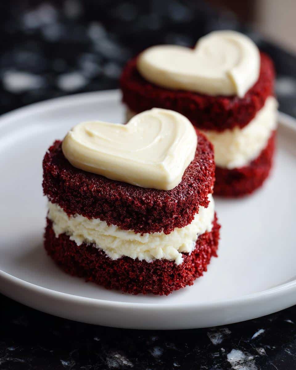 Mini Heart Red Velvet Cakes - detail 2