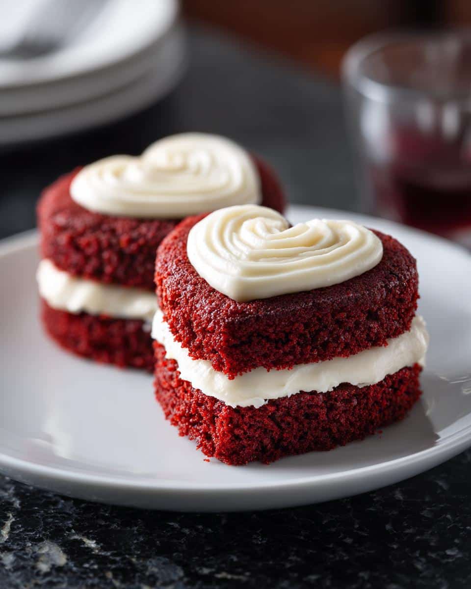 Mini Heart Red Velvet Cakes - detail 3