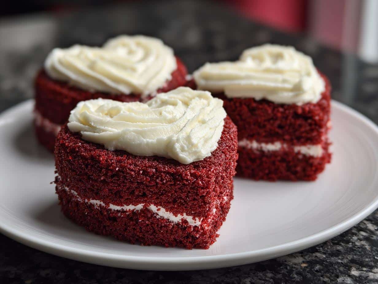 14 Delicious Mini Heart Red Velvet Cakes for Valentine’s Day Bliss