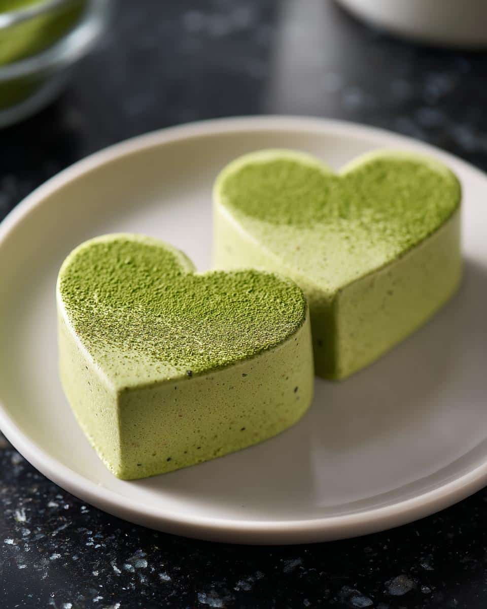 Mint Matcha Mousse Hearts - detail 2