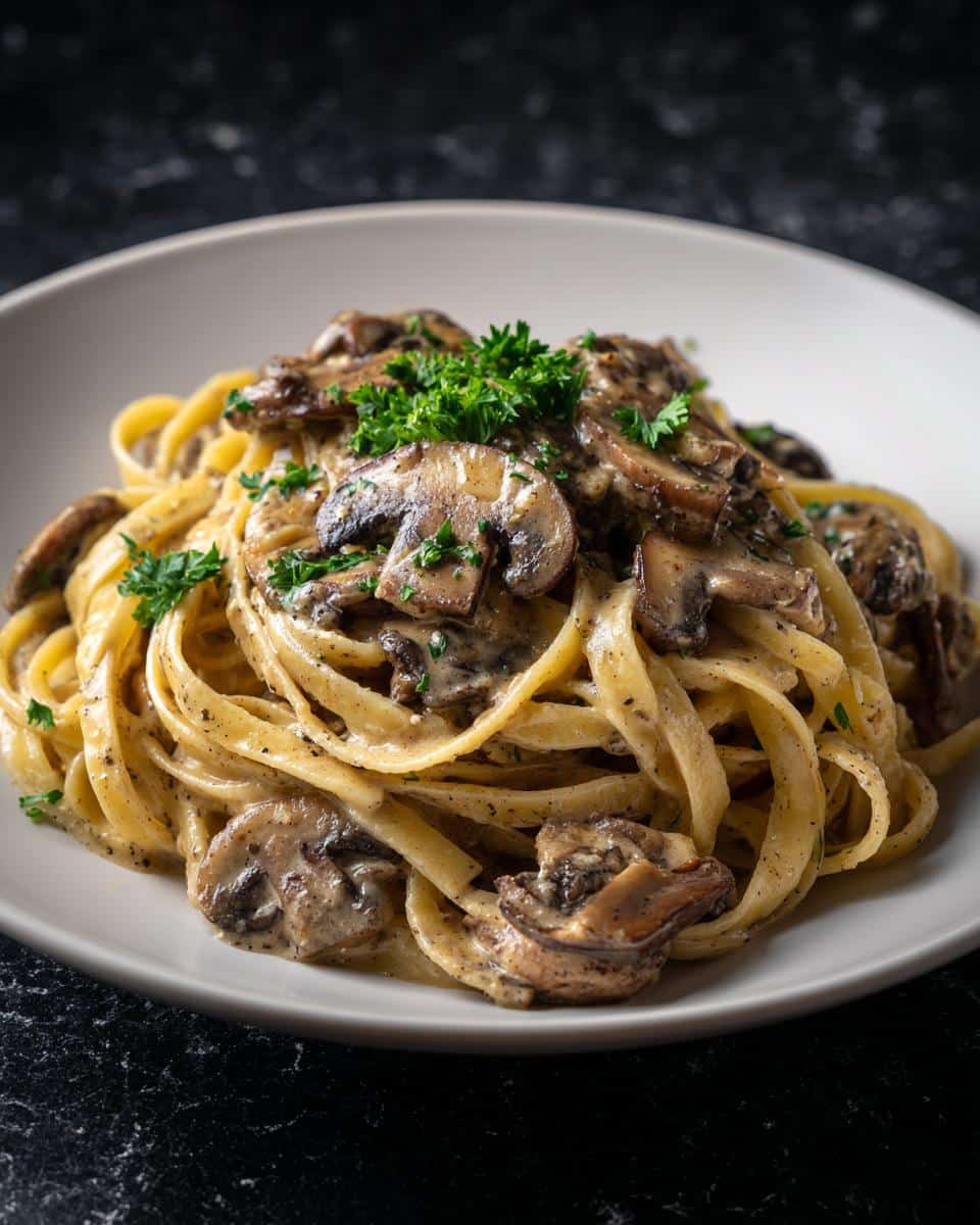 Mushroom Truffle Cream Pasta - detail 1