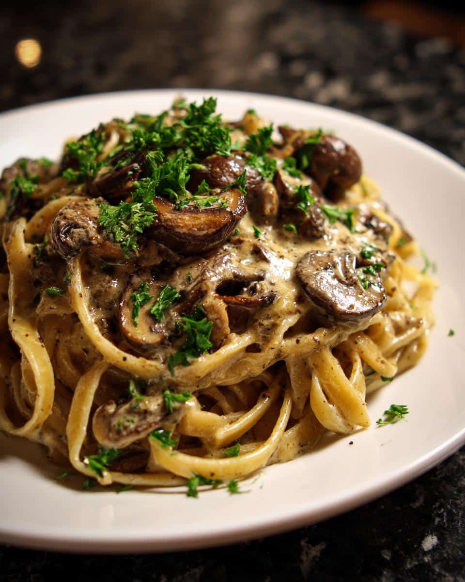 Mushroom Truffle Cream Pasta - detail 2