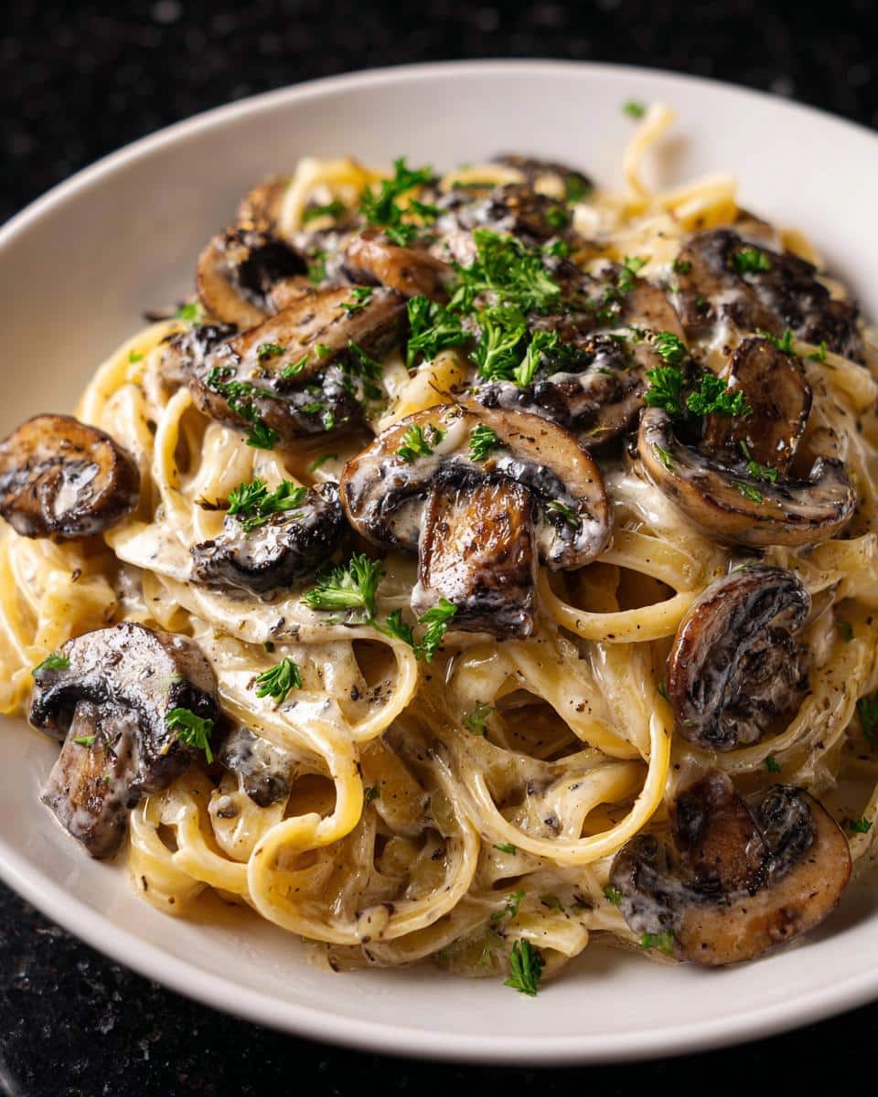 Mushroom Truffle Cream Pasta - detail 3