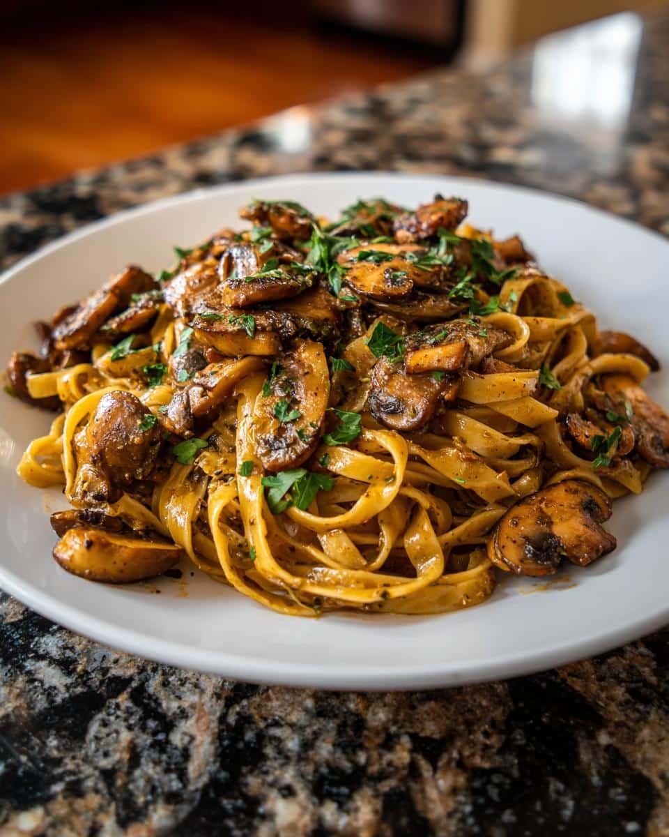 Mushroom Truffle Cream Pasta - detail 4