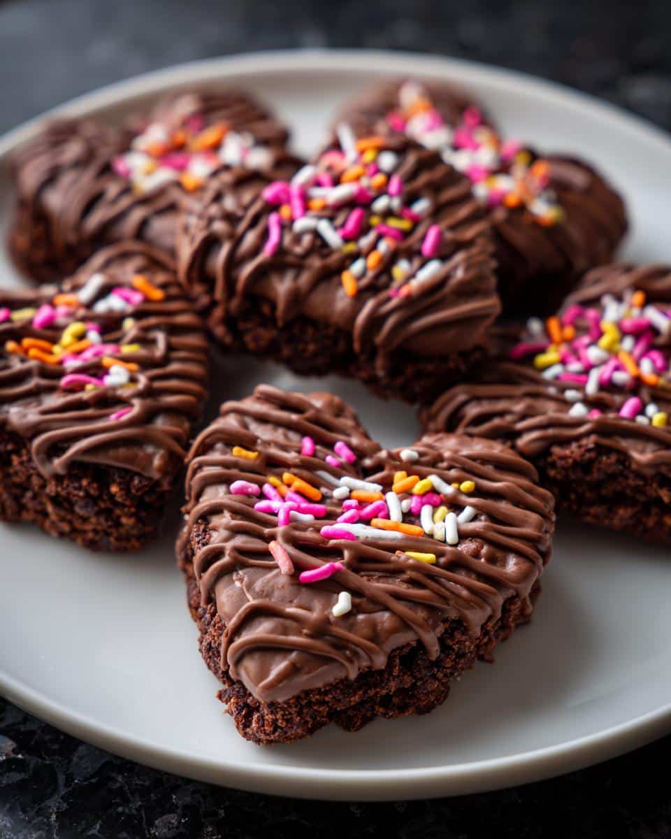 No-Bake Chocolate Biscuit Hearts - detail 2