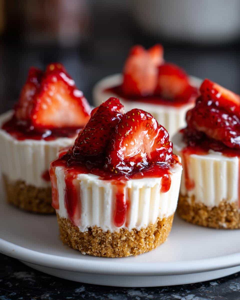 No-Bake Strawberry Cheesecake Cups - detail 3