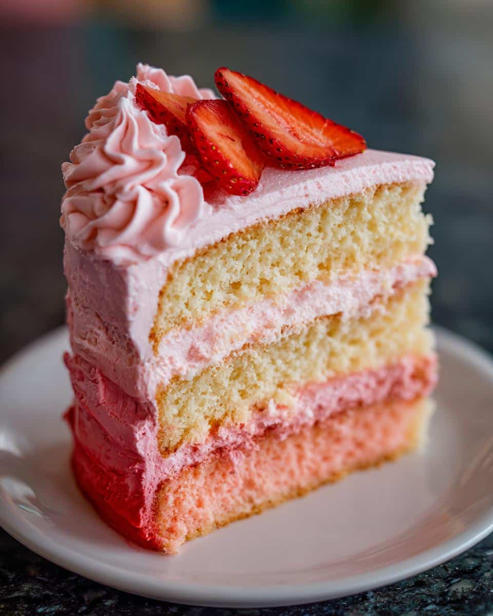Ombre Strawberry Layer Cake - detail 1