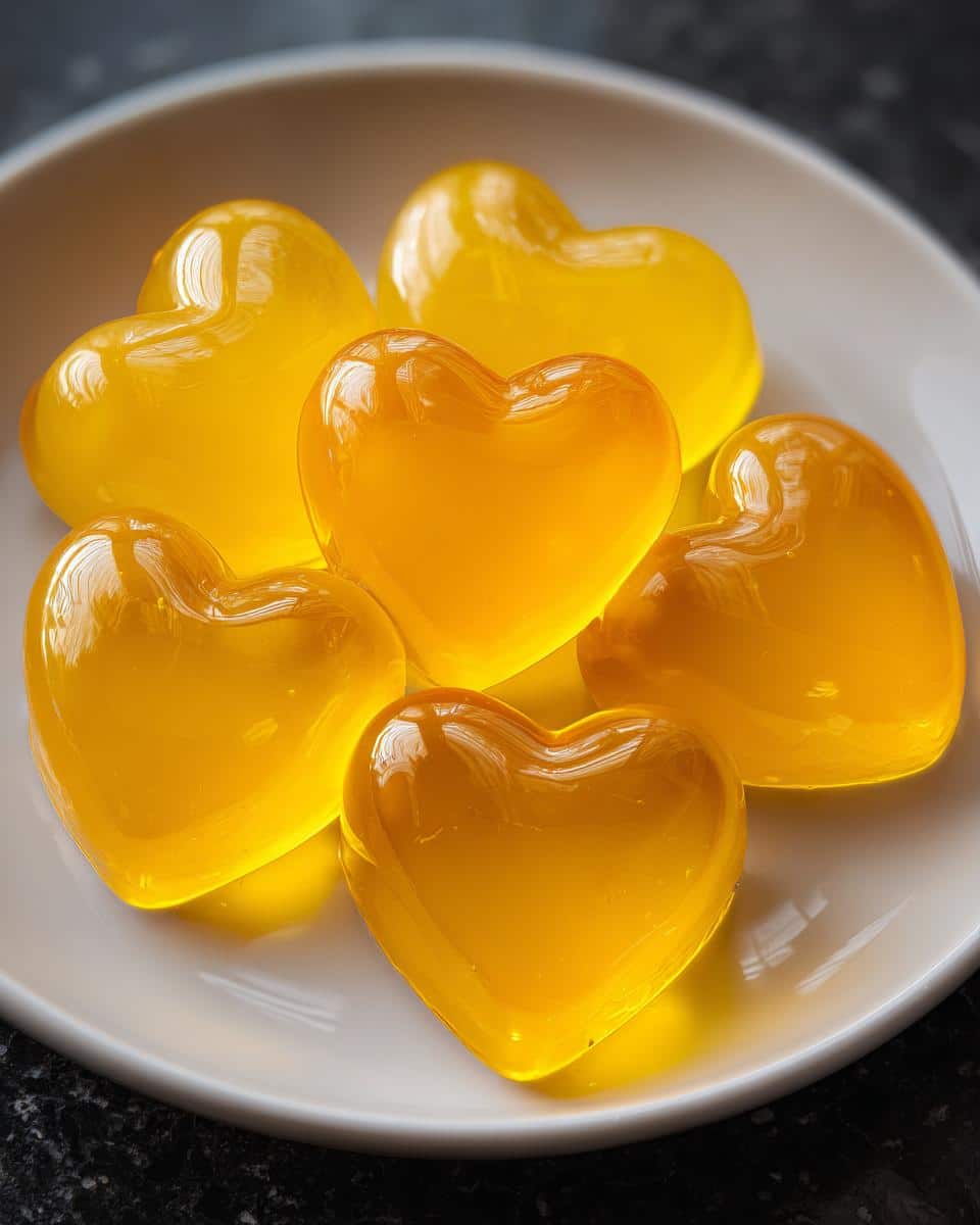 Passionfruit Jelly Hearts - detail 2