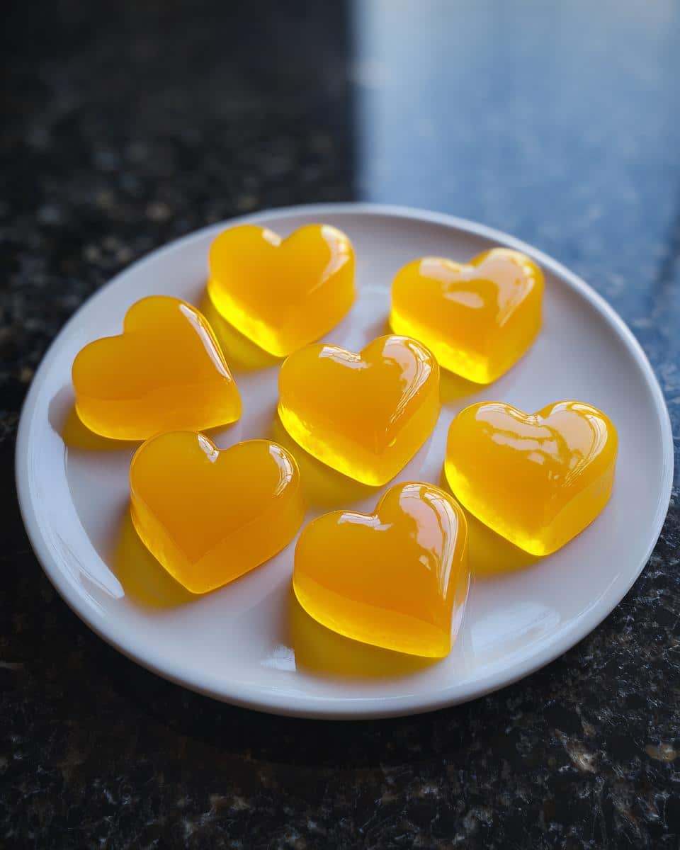 Passionfruit Jelly Hearts - detail 3