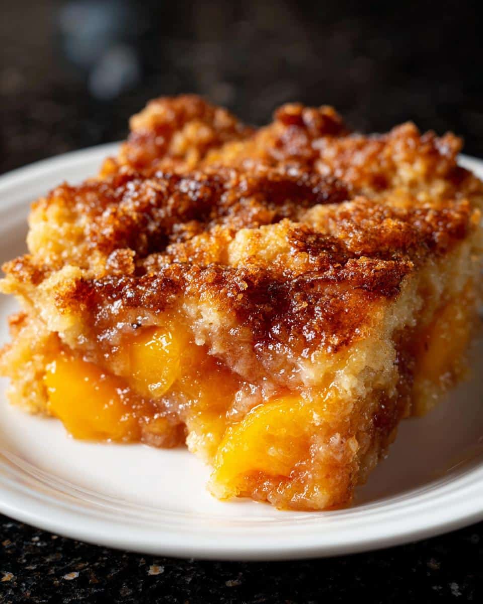 Peach Dump Cake - detail 1