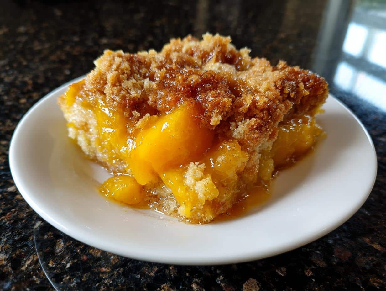 Incredibly Easy 3-Ingredient Peach Dump Cake
