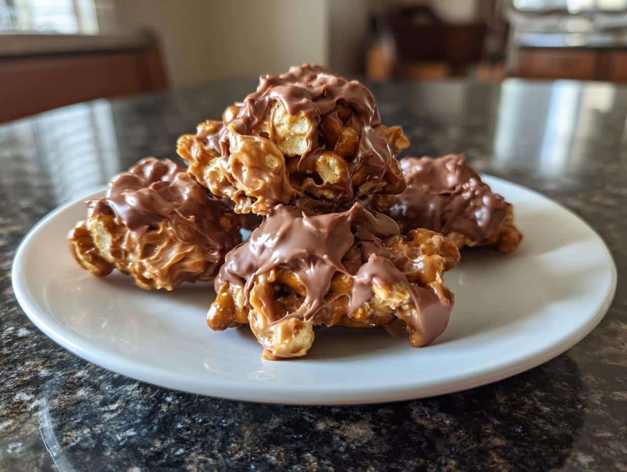Peanut Butter Pretzel Clusters