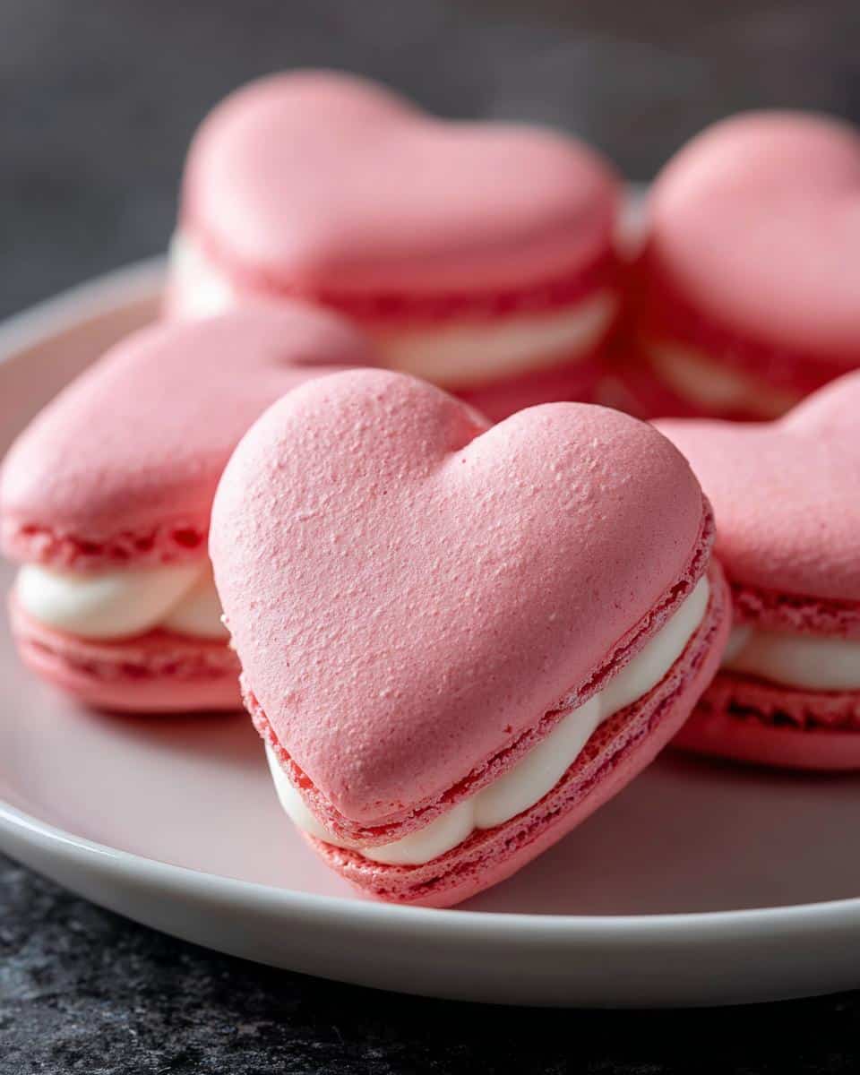 Pink Macaron Sandwich Hearts - detail 2