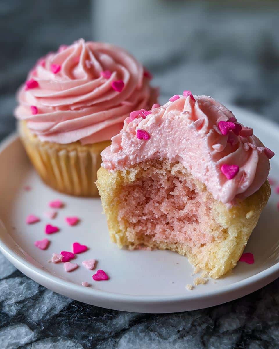Pretty-in-Pink Valentine Cupcakes - detail 1