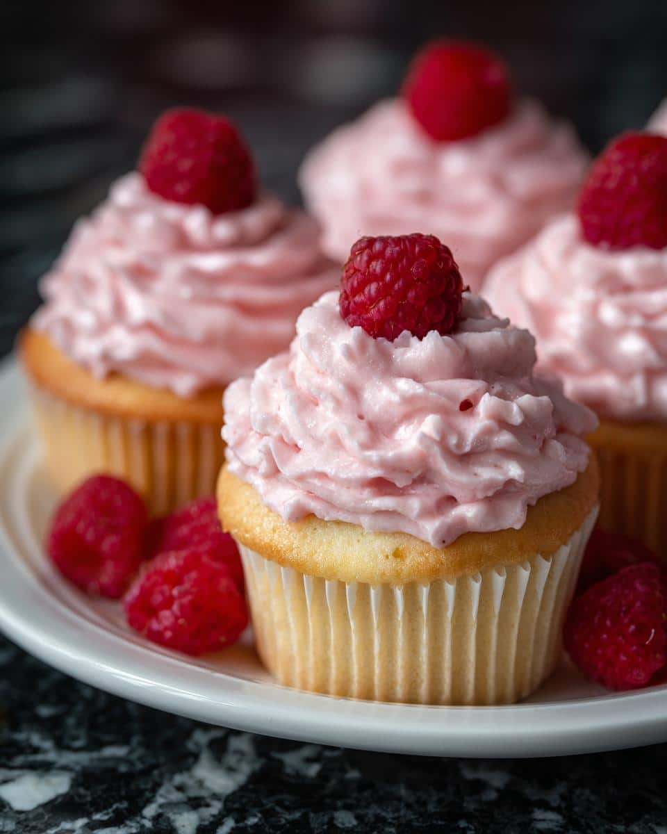 Raspberry Champagne Cupcakes - detail 2