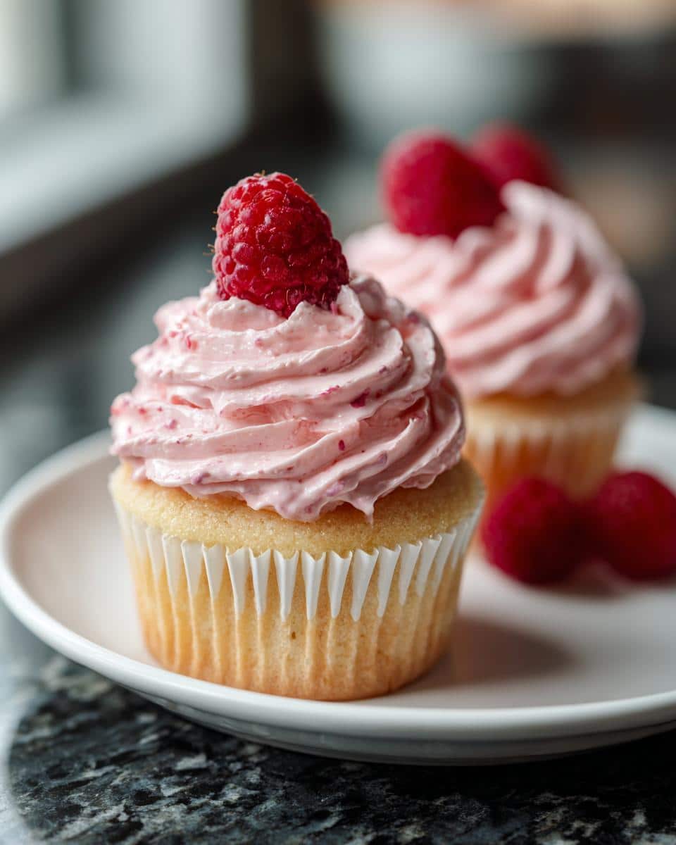 Raspberry Champagne Cupcakes - detail 3