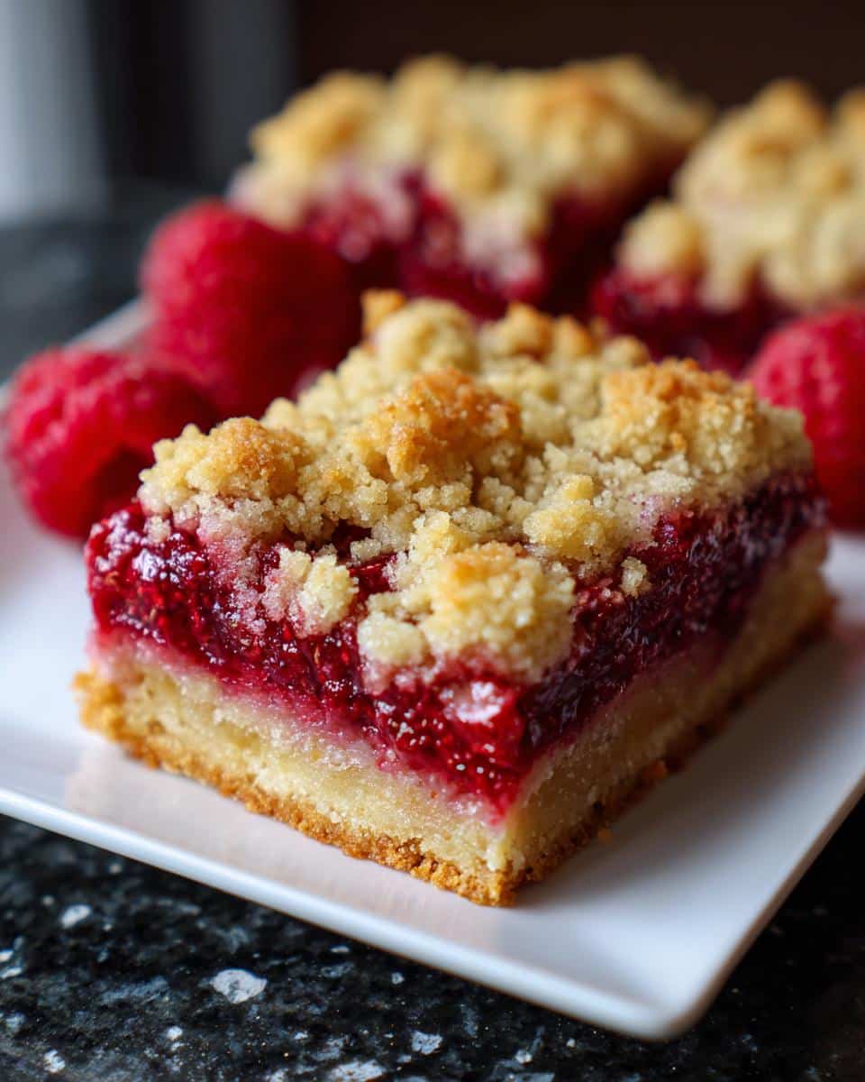 Raspberry Crumble Cookie Bars - detail 1