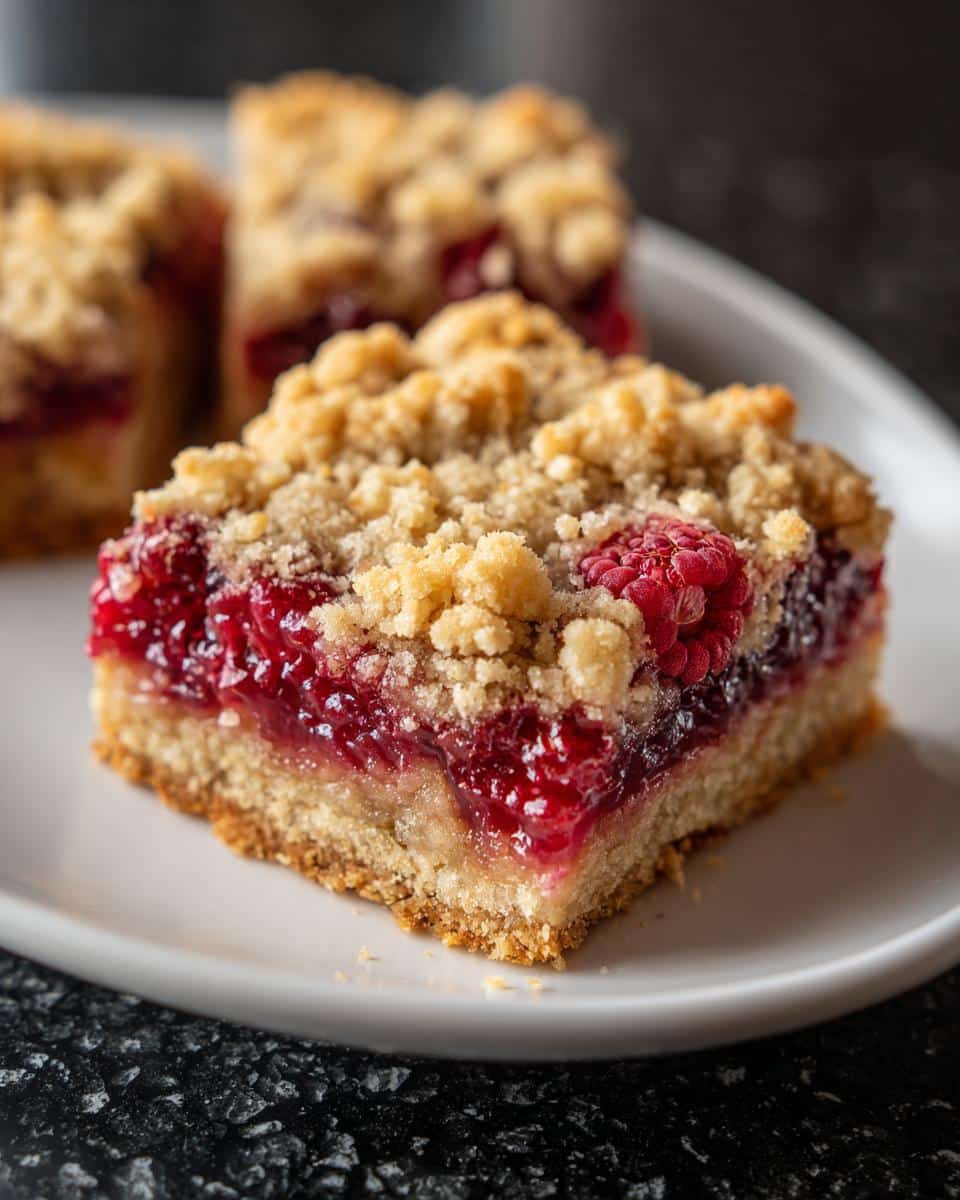 Raspberry Crumble Cookie Bars - detail 2