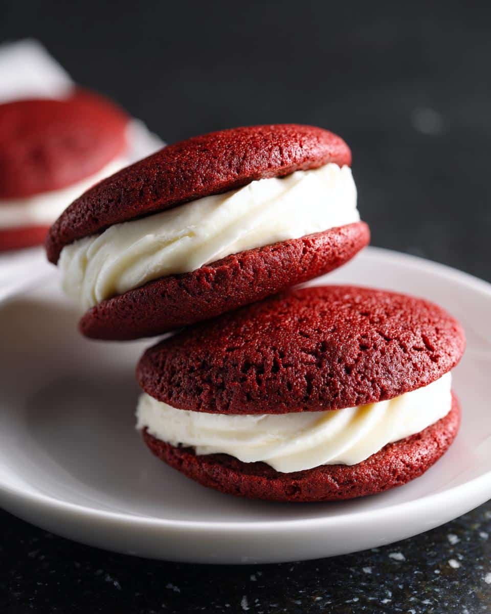 Red Velvet Whoopie Pie Cookies - detail 1